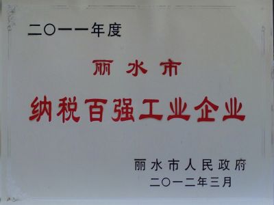 2011年麗水納稅百強企業(yè)